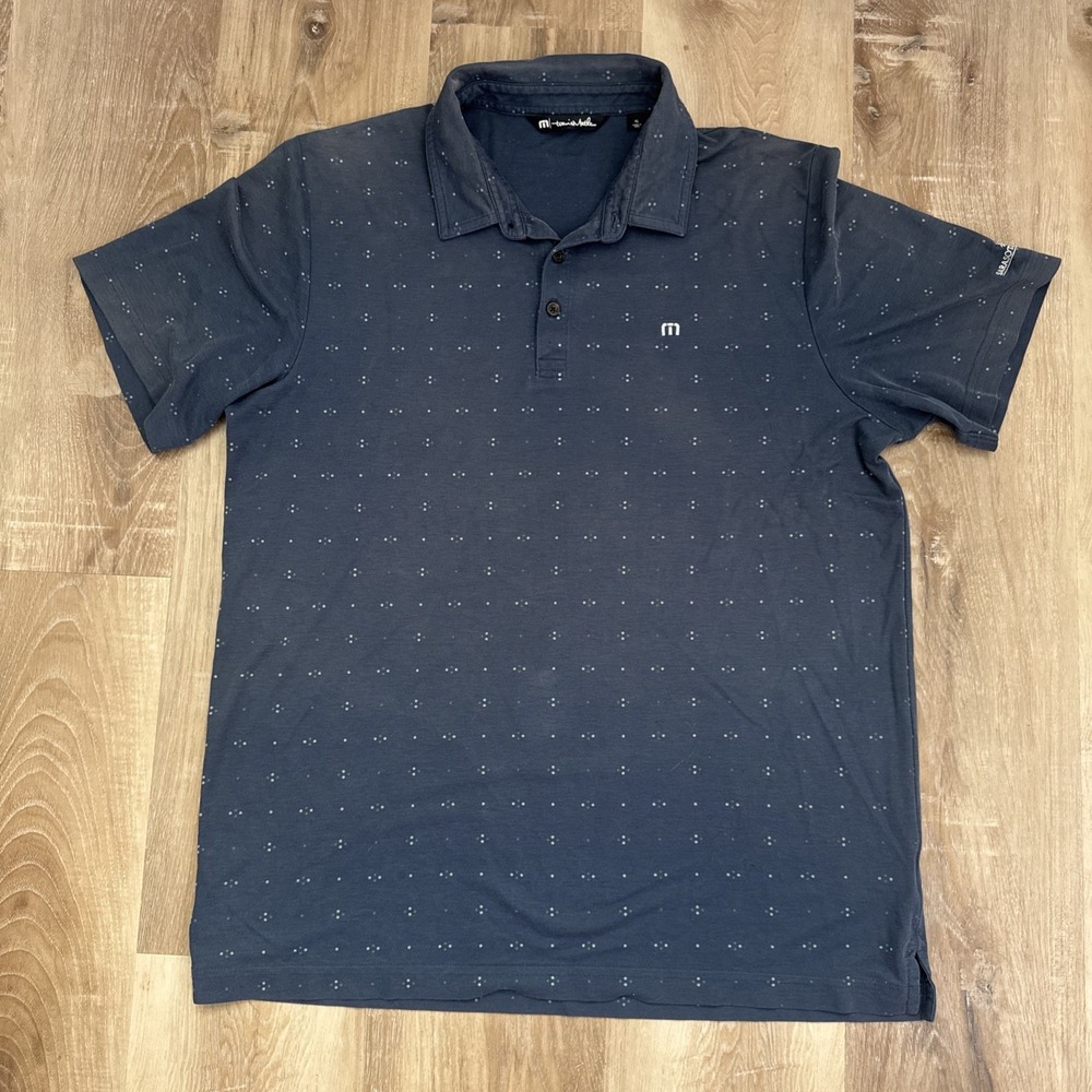 Travis Mathew's Xl Polo Golf‎ Shirt Washed Look  Dot Print